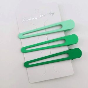 COPY - NWT 3pcs alligator hair clip metal